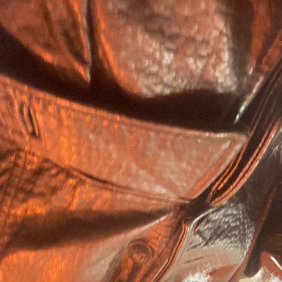 Vintage genuine leather brown leather jacket - Picture 7 of 7